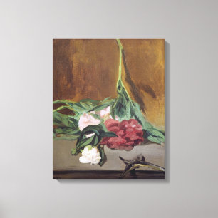 Manet Stem of Peonies and Secateurs, c.1864 Canvas Afdruk