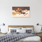 Manet | Stilleven: fruit op een tafel, 1864 Canvas Afdruk (Insitu (Slaapkamer))