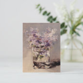 Manet's Lilacs in een glas Briefkaart (Staand voorkant)