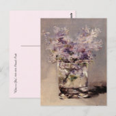 Manet's Lilacs in een glas Briefkaart (Voorkant / Achterkant)