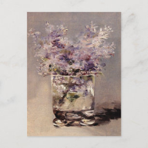Manet's Lilacs in een glas Briefkaart