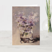 Manet's Lilacs in een glas sympathie Kaart (Voorkant)