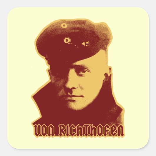 Manfred Von Richthofen Vierkante Sticker (Voorkant)