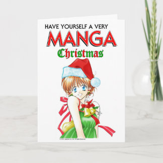 Manga 2021 Manga-kerstkaart van de Universiteit va Feestdagen Kaart