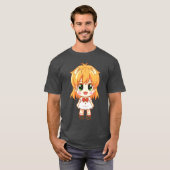 manga anime girl boy t-shirt (Voorkant volledig)