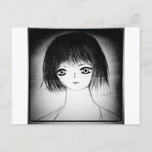  manga anime meisje briefkaart (Voorkant)