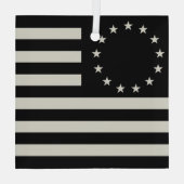 Manga, Betsy Ross Vlag of Circle Amerikaanse Vlag Glas Ornament (Achterkant)