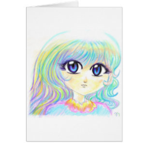 Manga Fairy Girl Anime Colorful Rainbow Magic Eyes