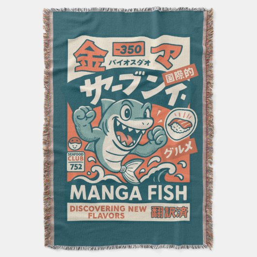Manga Fish Deken (Voorkant Verticaal)