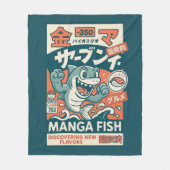 Manga Fish Fleece Deken (Voorkant)