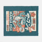 Manga Fish Fleece Deken (Voorkant (Horizontaal))