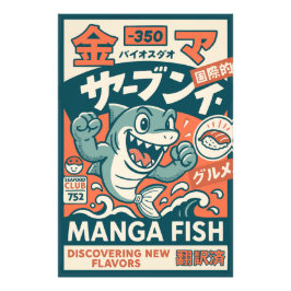 Manga Fish Foto Afdruk