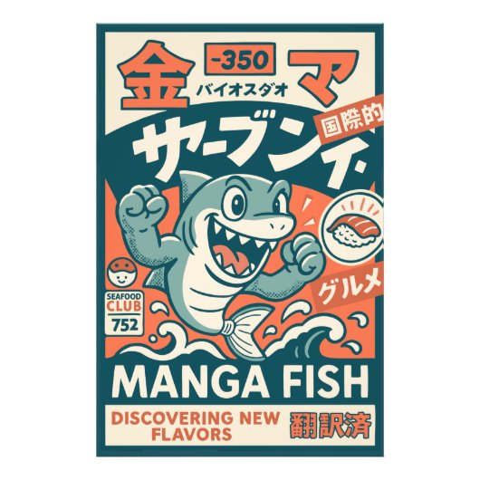 Manga Fish Foto Afdruk (Voorkant)