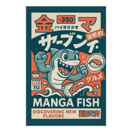 Manga Fish Perfect Poster