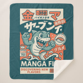 Manga Fish Sherpa Deken