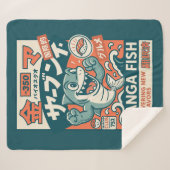 Manga Fish Sherpa Deken (Voorkant (horizontaal))