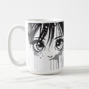 Manga Meisje met Verf-Drenkende Blik Koffiemok