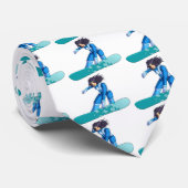 Manga Snowboarder Girl Stropdas (Opgerold)