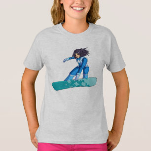 Manga Snowboarder Girl T-shirt