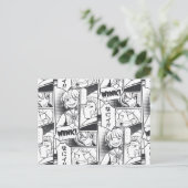 Manga stripboek cartoonboek patroon cadeau Cute Su Briefkaart (Staand voorkant)