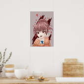 Manga Vampire Girl Poster (Keuken)