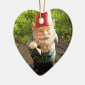 Mangat Gnome Keramisch Ornament (Links)