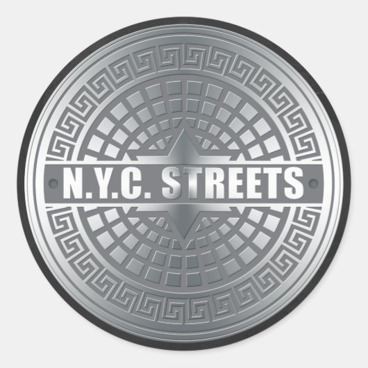 Mangat NYC Ronde Sticker (Voorkant)