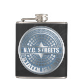 Mangat Staten Blue Heupfles (Voorkant)