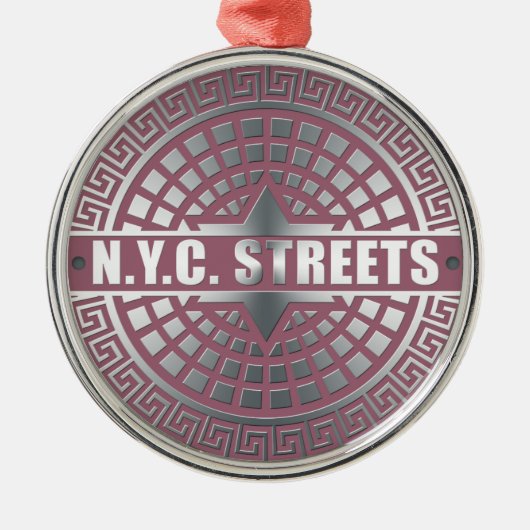 MangatdekselsNYC Metalen Ornament (Voorkant)
