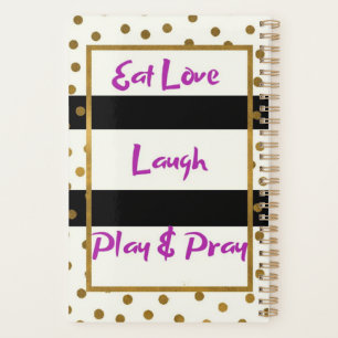 Mange amour rire prier rire or dots planner
