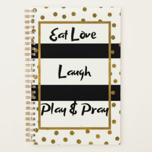 Mange amour rire prier rire or dots planner