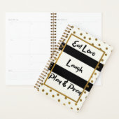 Mange amour rire prier rire or dots planner (Devant avec enveloppe)