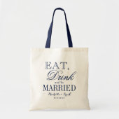 Mange boire et être marié sacs fourre-tout mariage (Devant)