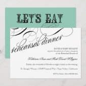 Mange, Boire Se Marier Répétition Dîner Invitation (Devant / Derrière)