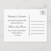 Mange, Bois C'est un bébé, Faire-part bébé (Dos)