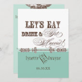 Mange, Bois n Se marier Faire-part de mariage nupt (Devant / Derrière)