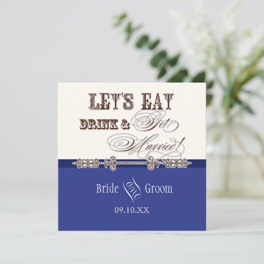 Mange, Bois n Se marier Faire-part de mariage nupt (Debout devant)