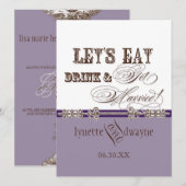 Mange, Bois n Se marier Faire-part de mariage nupt (Devant / Derrière)