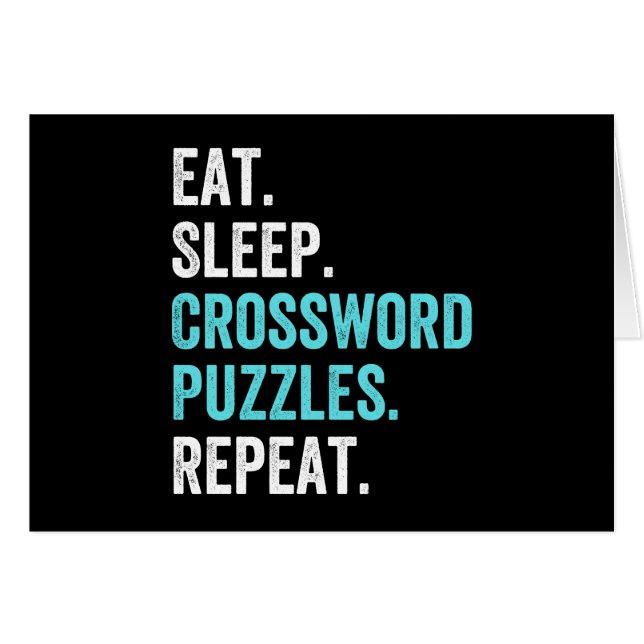 Mange.Dors. Mot-croisé : Puzzles. Recommencer. (Devant horizontal)