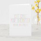 Mange Gâteau Pour Le Petit Déjeuner Bonne Carte An (Fleur jaune)