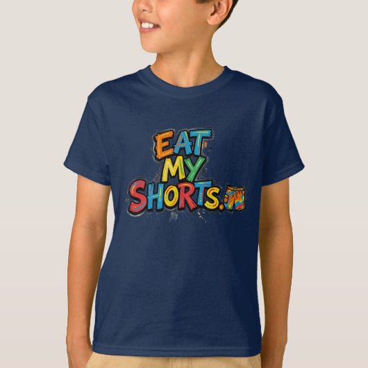 Mange Mes Collants, T-Shirt Citation Rétro (Devant)