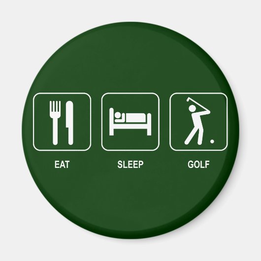 Mange Sleep Golf Magnet (Devant)