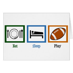 Mange Sleep Play Football Card