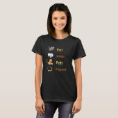 Mange, Sommeil, Sens, Répéter T-shirt (Devant entier)
