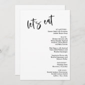 Mangeons des menus Mariages (Devant / Derrière)