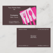 Mangeons du Carte de visite en rose (Devant / Derrière)