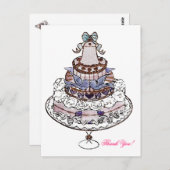 Mangeons du gâteau ~ Carte postale / Invitations (Devant / Derrière)