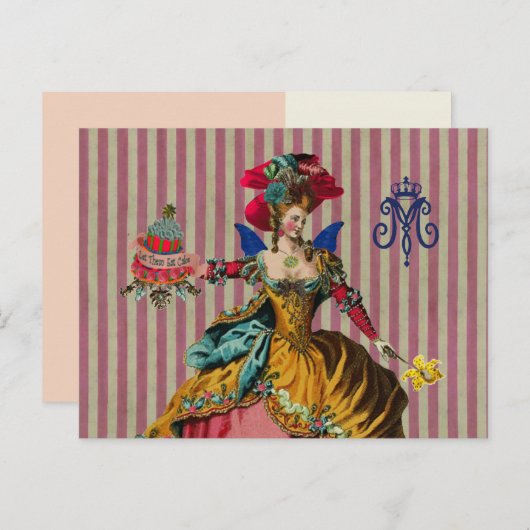 Mangeons du gâteau ~ Carte postale / Invitations 4 (Devant / Derrière)