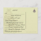 Mangeons du gâteau ~ Carte postale RSVP de mariage (Dos)