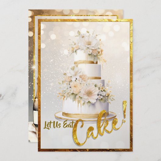 Mangeons Du Gâteau ! Invitation (Devant / Derrière)